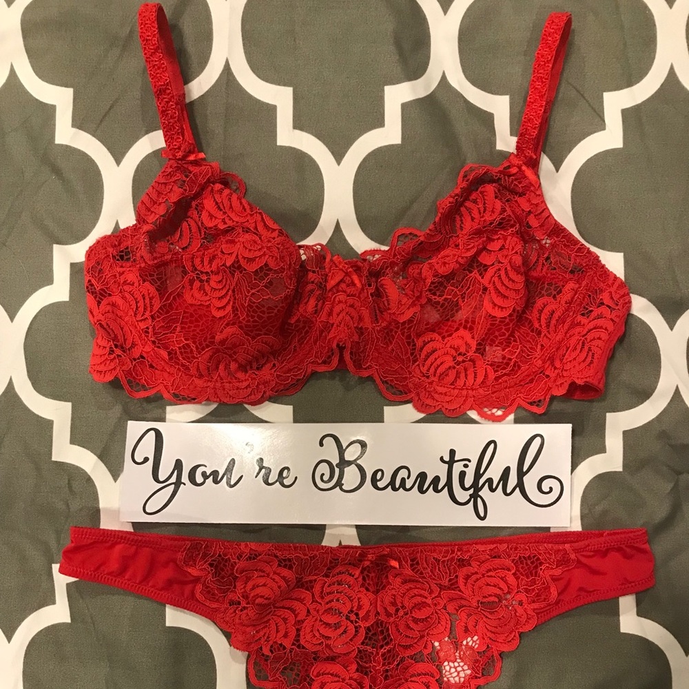 Sexy Red Bra Panty set